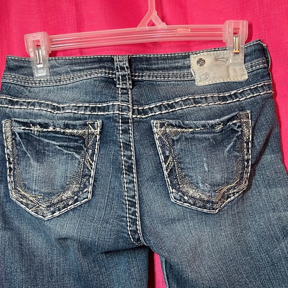 SILVER JEANS CO. SUKI LOW RISE BOOTCUT SIZE 25 - Picture 13 of 15